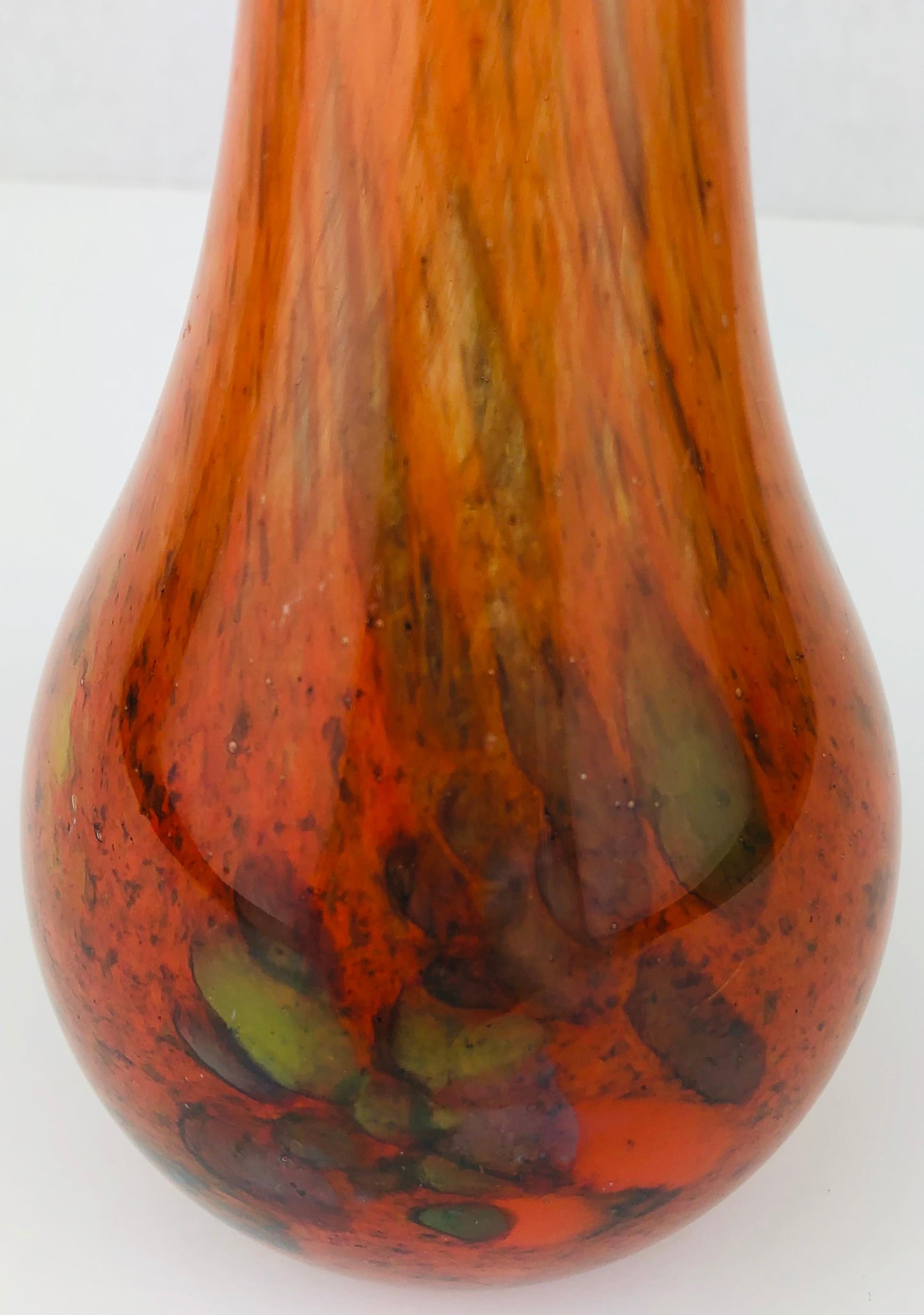 Murano Fratelli Toso Kunstglas Stem Blumenvase (Moderne der Mitte des Jahrhunderts) im Angebot
