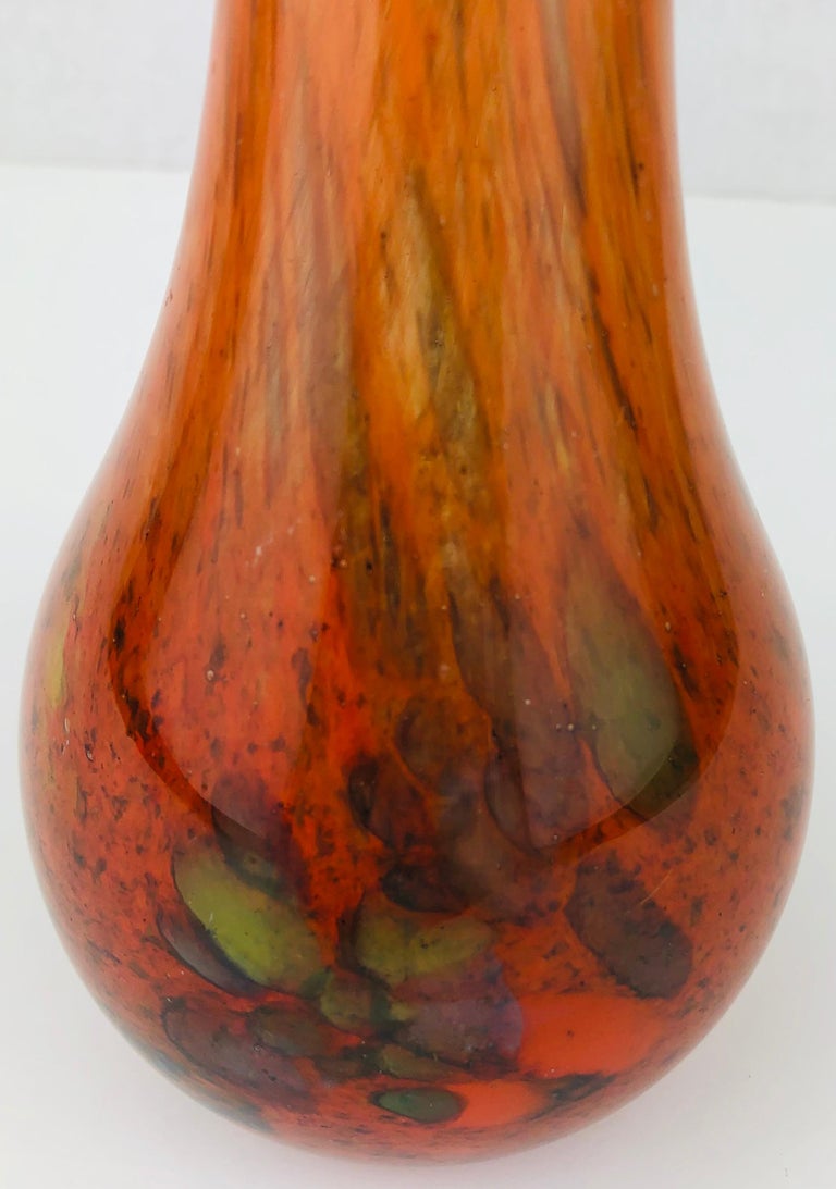 Mid-Century Modern Murano Fratelli Toso Art Glass Stem Flower Vase For Sale