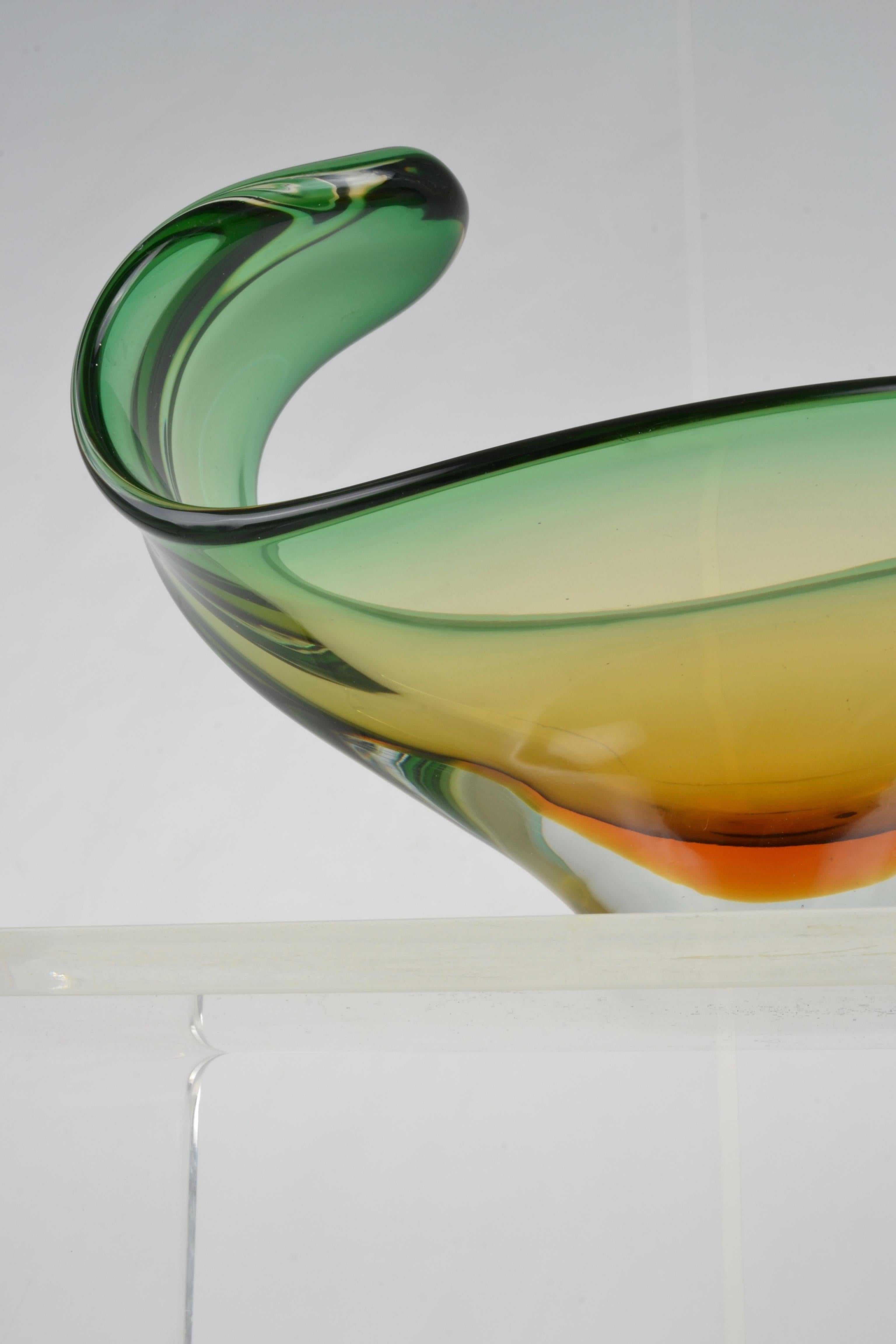 Murano Free-Form Bowl Large Size Italy, 1960s 1