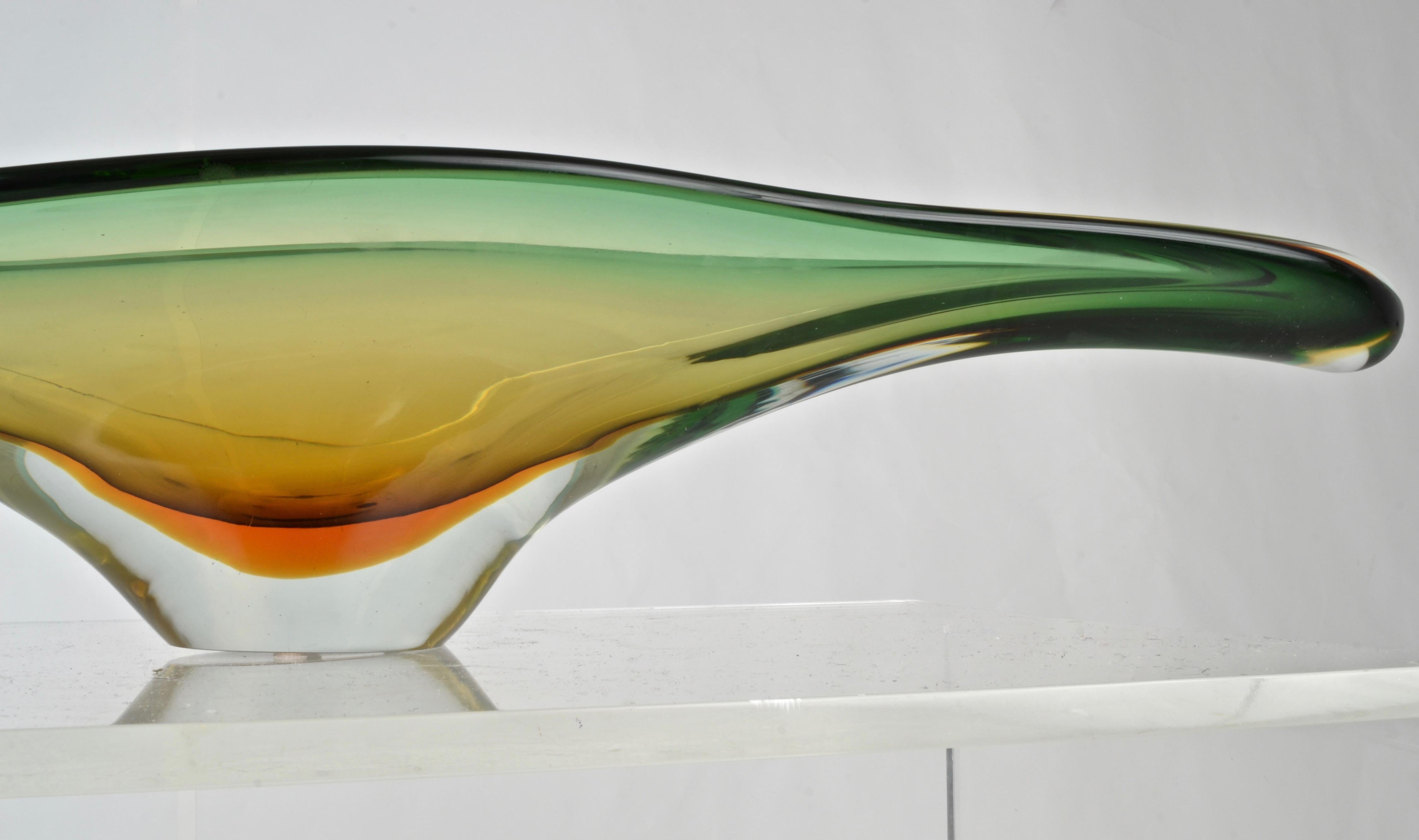 Murano Free-Form Bowl Large Size Italy, 1960s 2