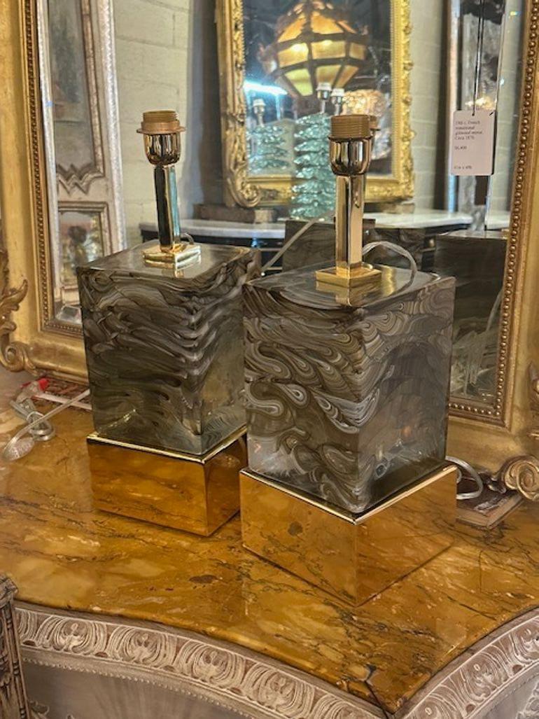 Murano Fume Block-Lampen im Zustand „Gut“ im Angebot in Dallas, TX