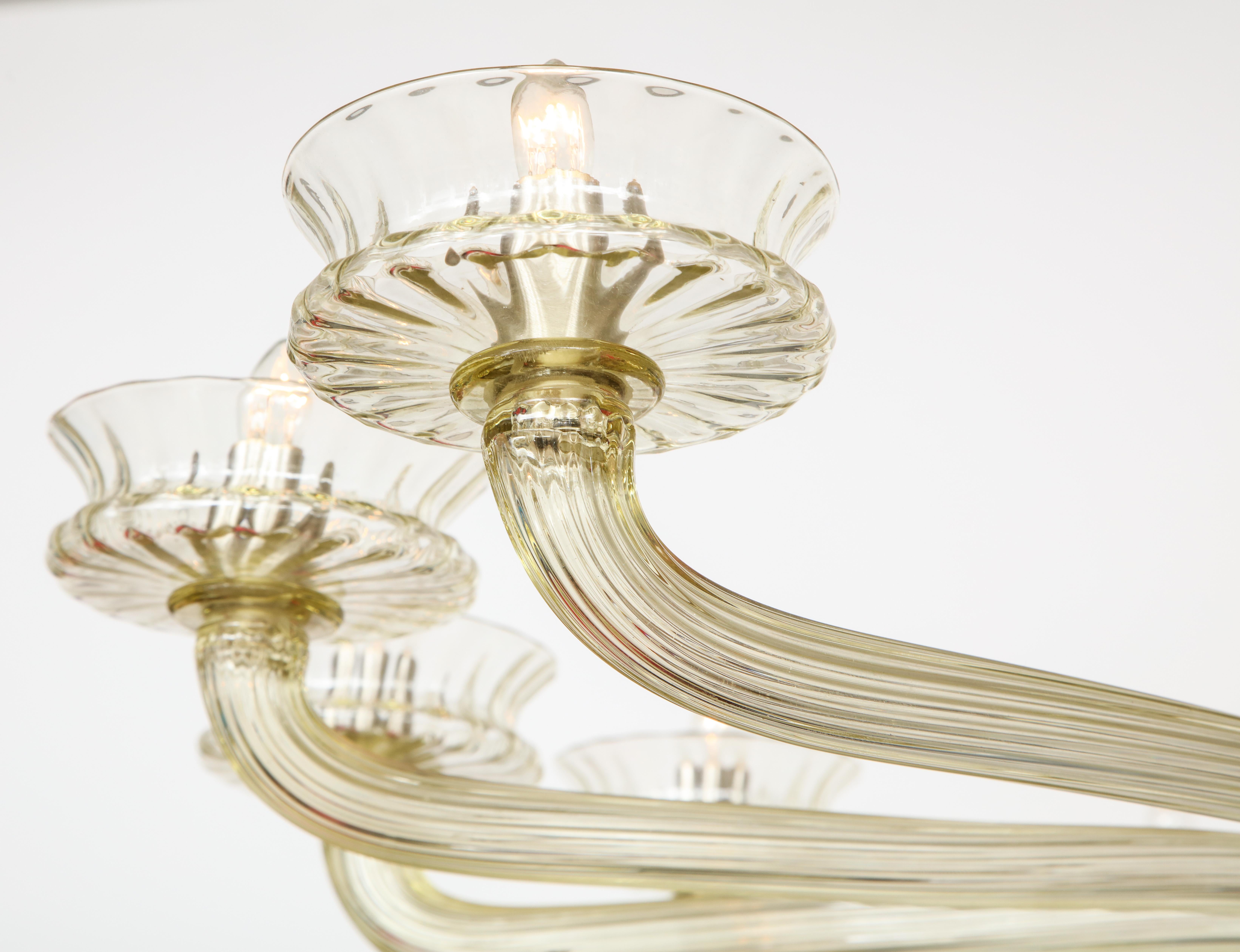 Murano “Fume Fulva” Glass 12-Light Chandelier 8