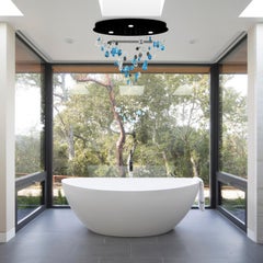 Murano Gemstones in Cascading Design Ideal for Over the Bathtub