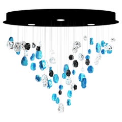 Murano Gemstones in Cascading Design Ideal for Over the Bathtub