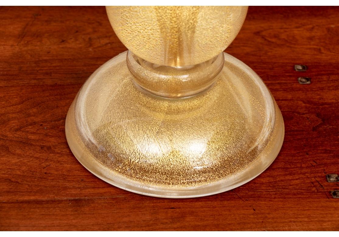 Murano Gilt Glass Bubble Table Lamps - Pair #1 In condizioni buone in vendita a Bridgeport, CT