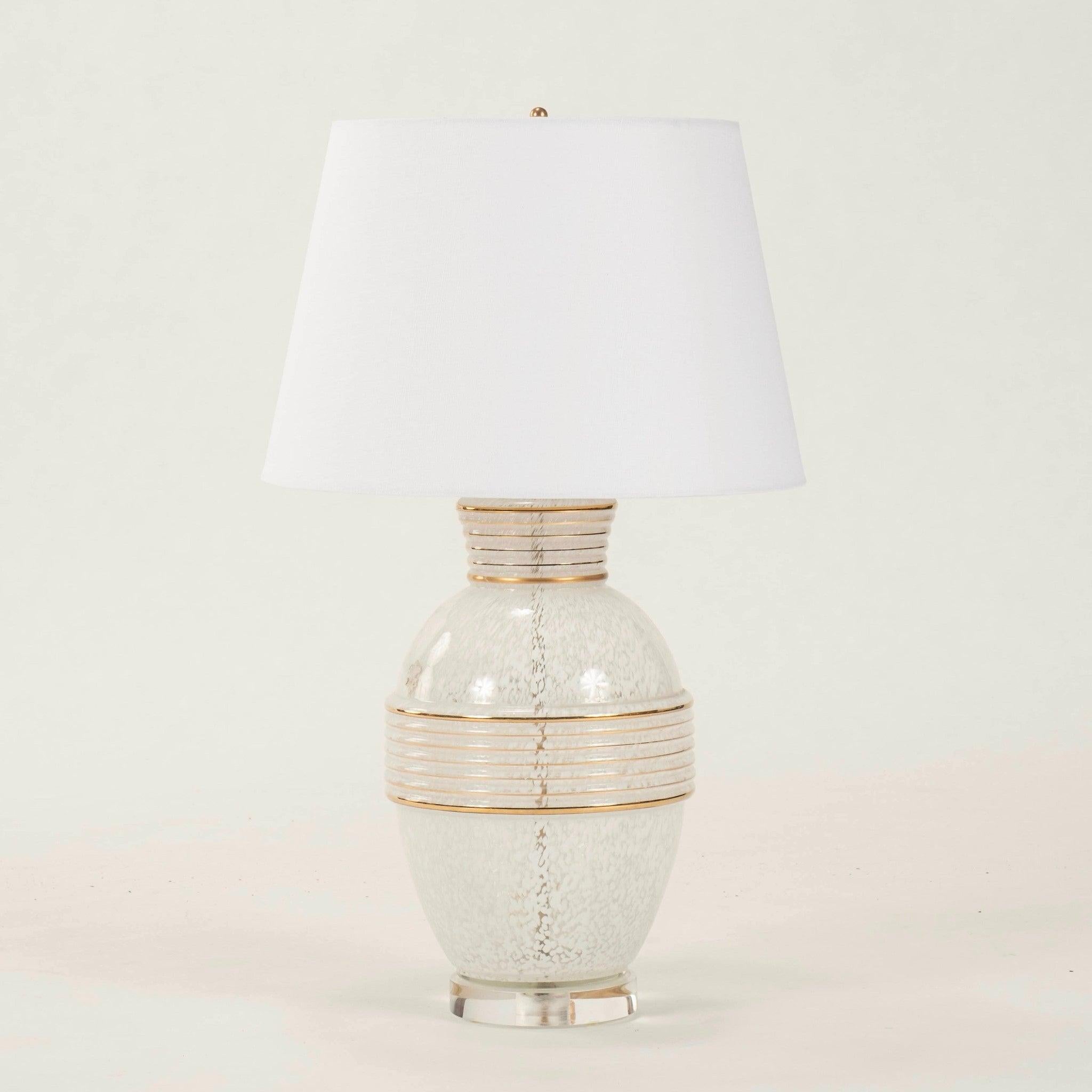 Postmoderne Lampe en verre doré de Murano en vente
