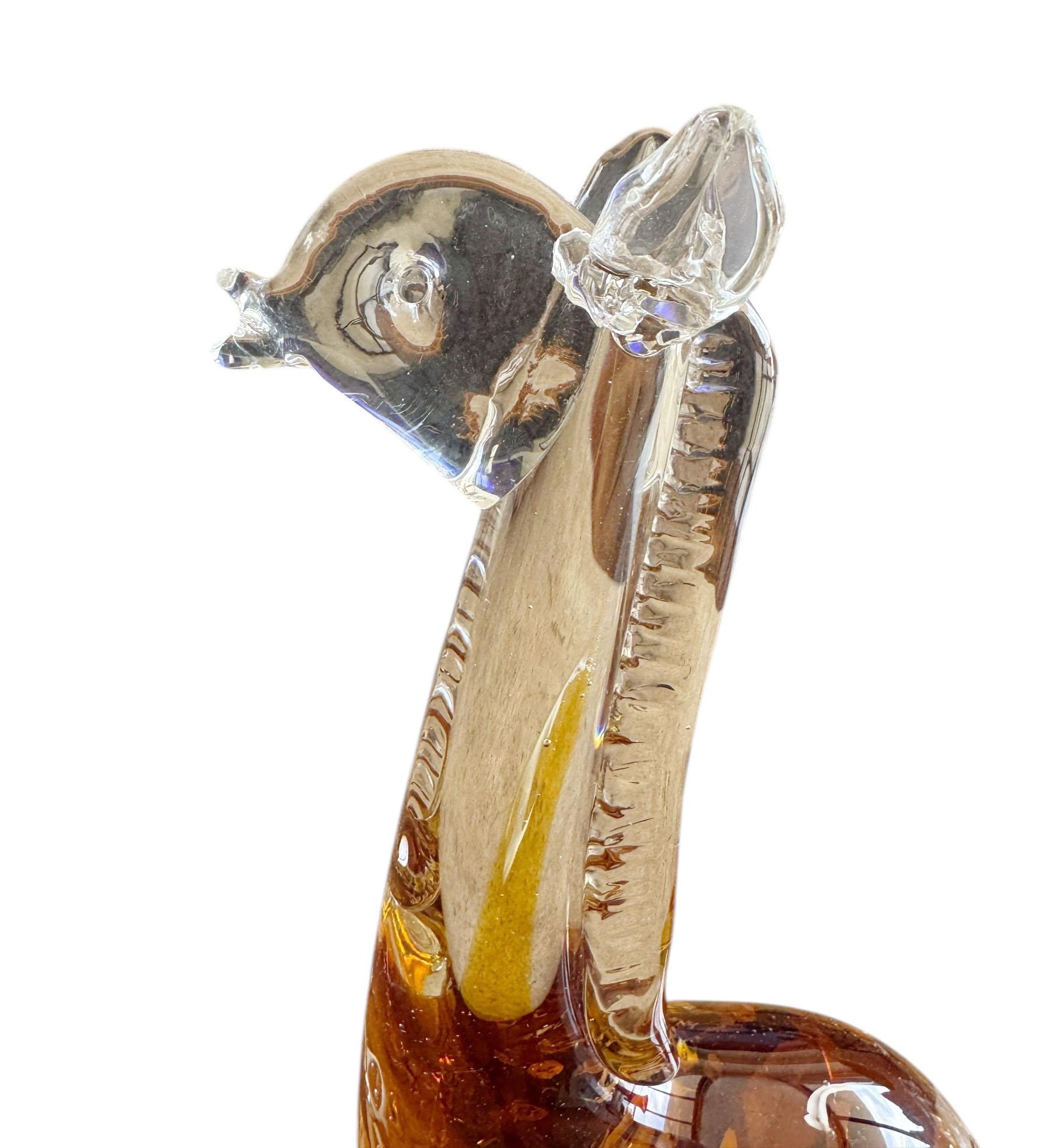 Late 20th Century Murano Giraffe Figurine For Sale