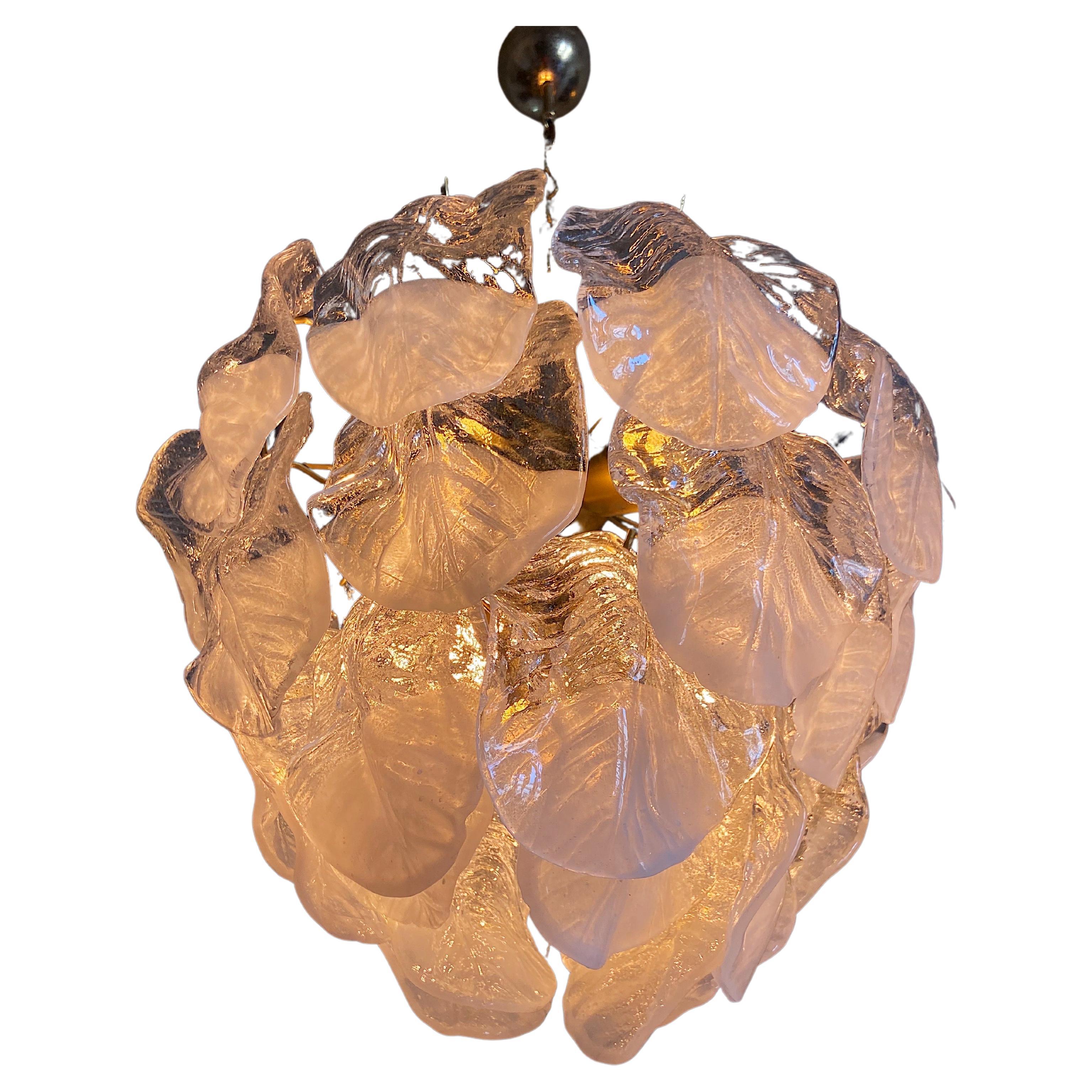 Murano Glas Artichoke Chandelier by Mazzega, 1970s