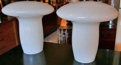 Murano Glass, Handblown Matching Table Lamps Designed by Vistossi , circa 1970s