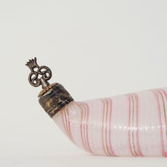 Murano Glass 1920s Mezza Filigrana Bottle