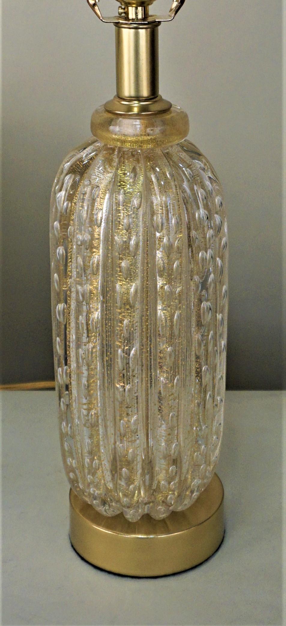Lampe de bureau en verre de Murano des années 1970 Bon état - En vente à Fairfax, VA