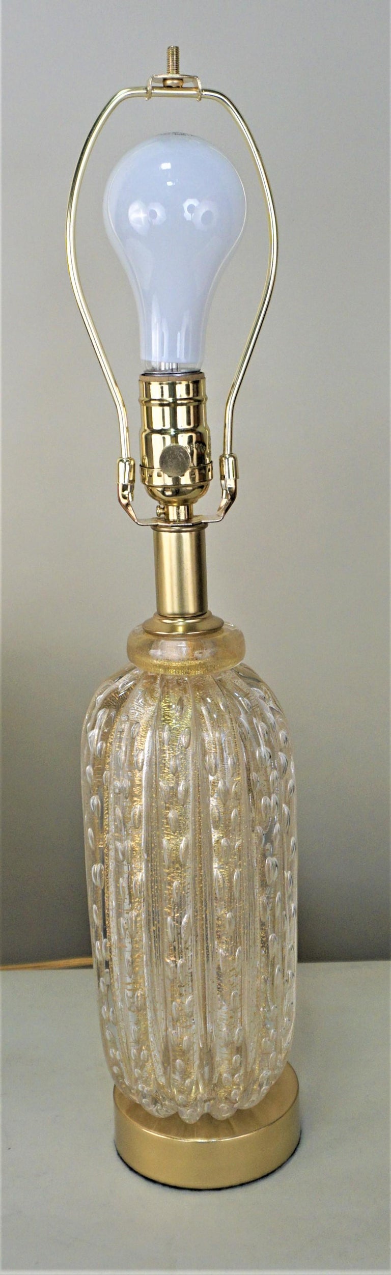 Late 20th Century Murano Glass 1970s Table Lamp For Sale