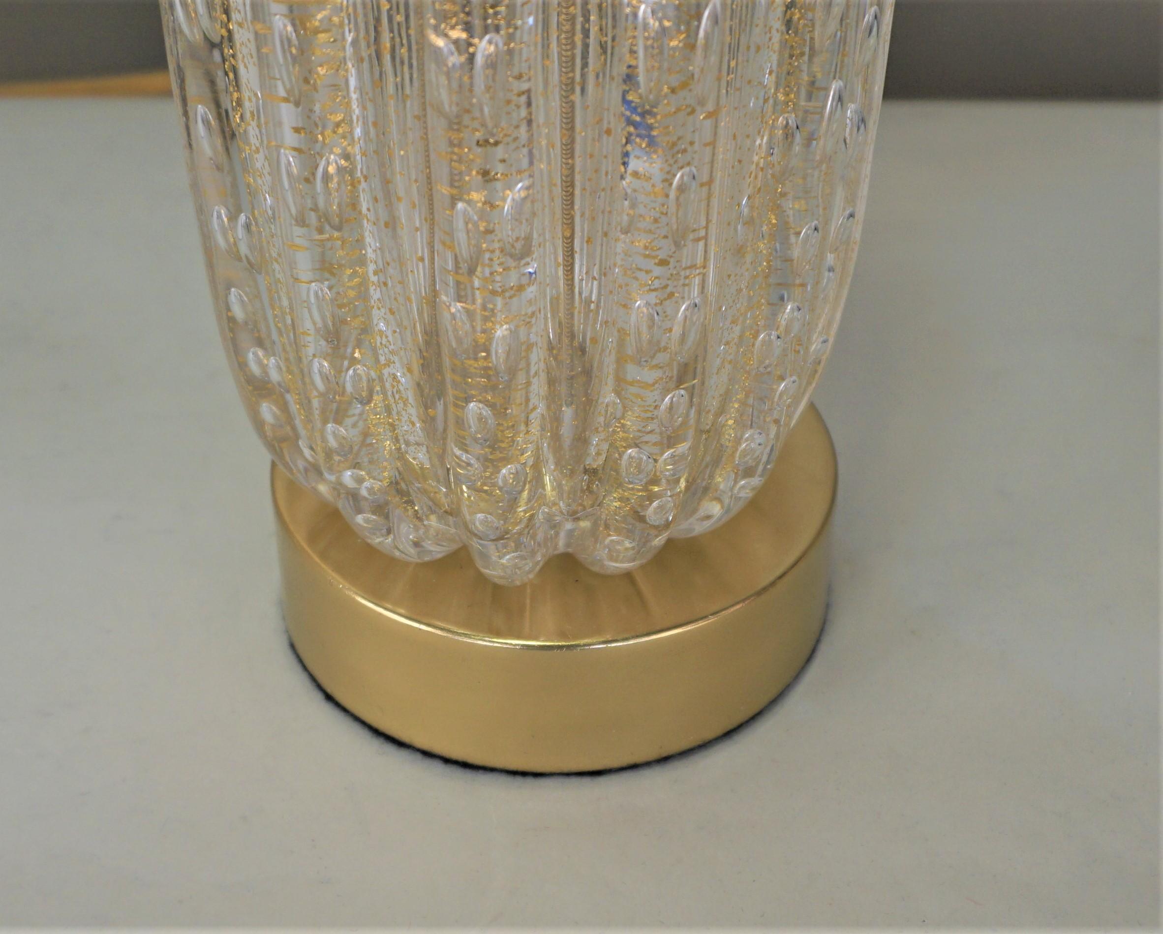 Lampe de bureau en verre de Murano des années 1970 en vente 1