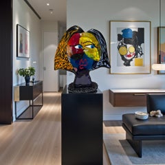 Murano Glass Abstract Head Sculpture by Maestro Fabio Tagliapietra, 21th Century