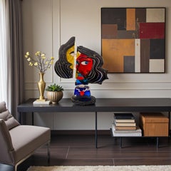 Murano Glass Abstract Head Sculpture by Maestro Fabio Tagliapietra