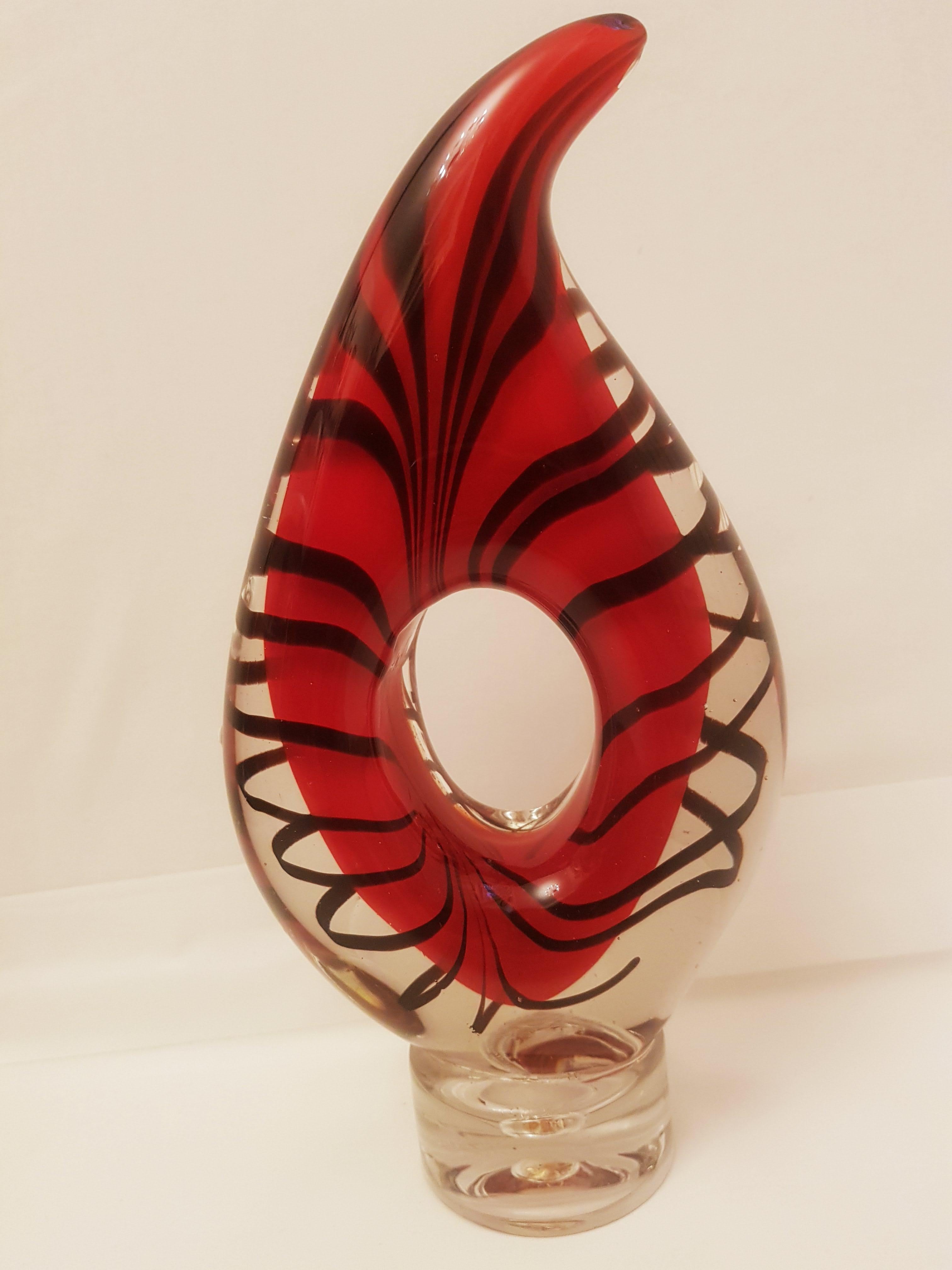 Murano Glass Abstract Sculpture(Forato) For Sale at 1stDibs