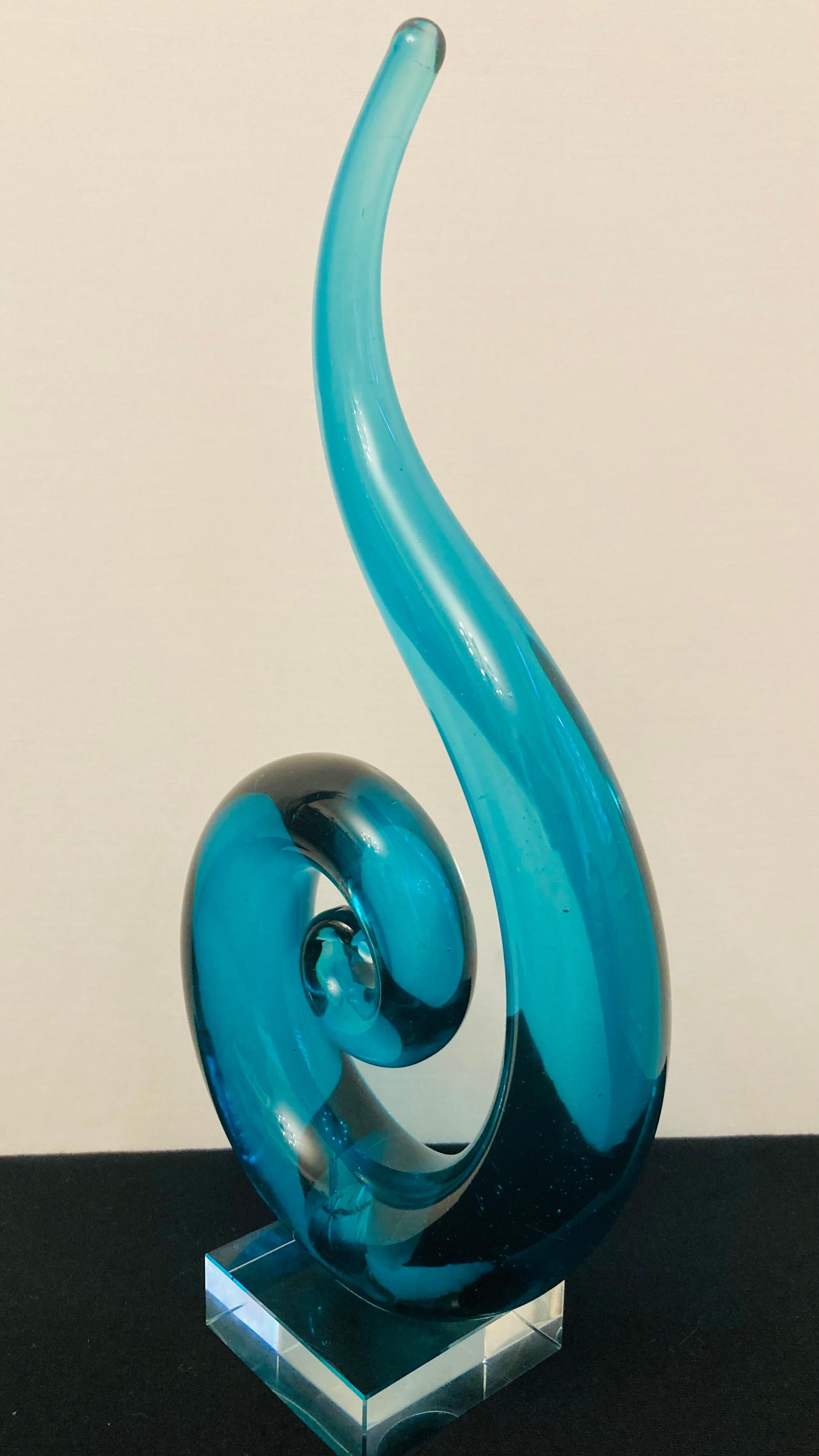 Art Nouveau Murano Glass Abstract Sculpture