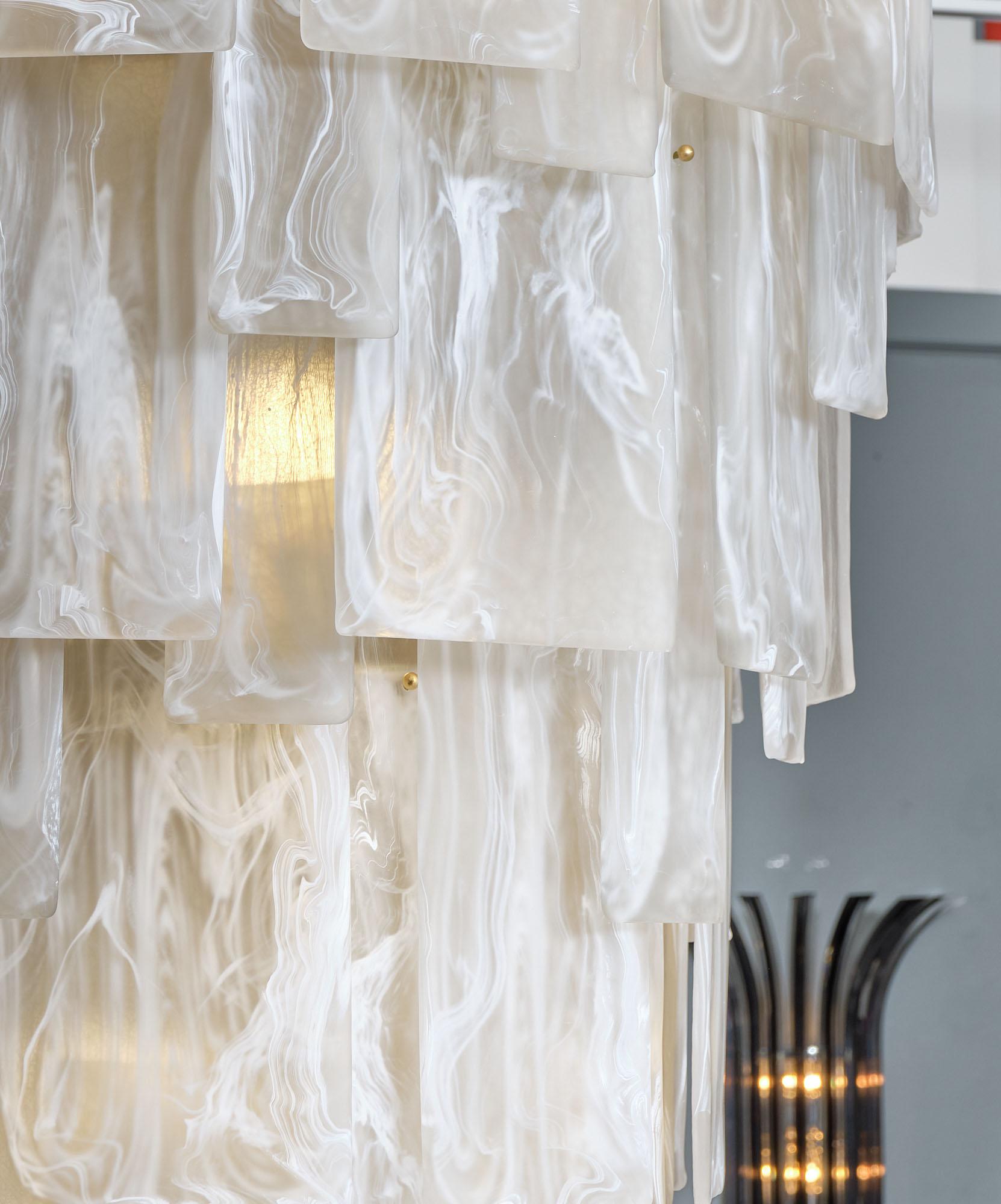Lampadario in vetro di Murano in alabastro in vendita 2