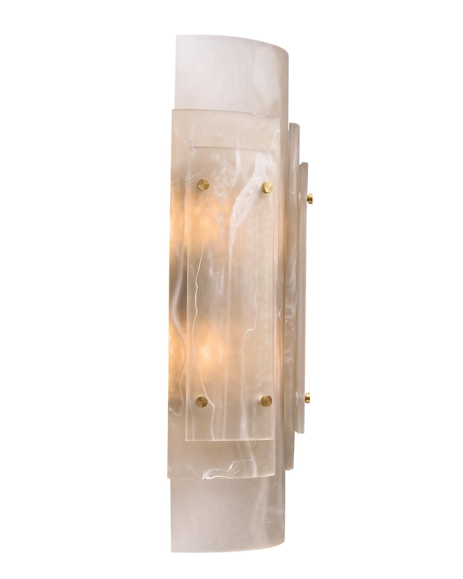 Modern Murano Glass Alabaster Sconces For Sale