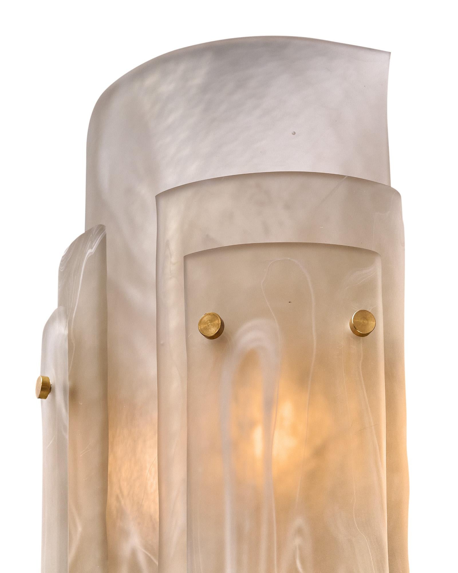 Murano Glass Alabaster Sconces For Sale 1