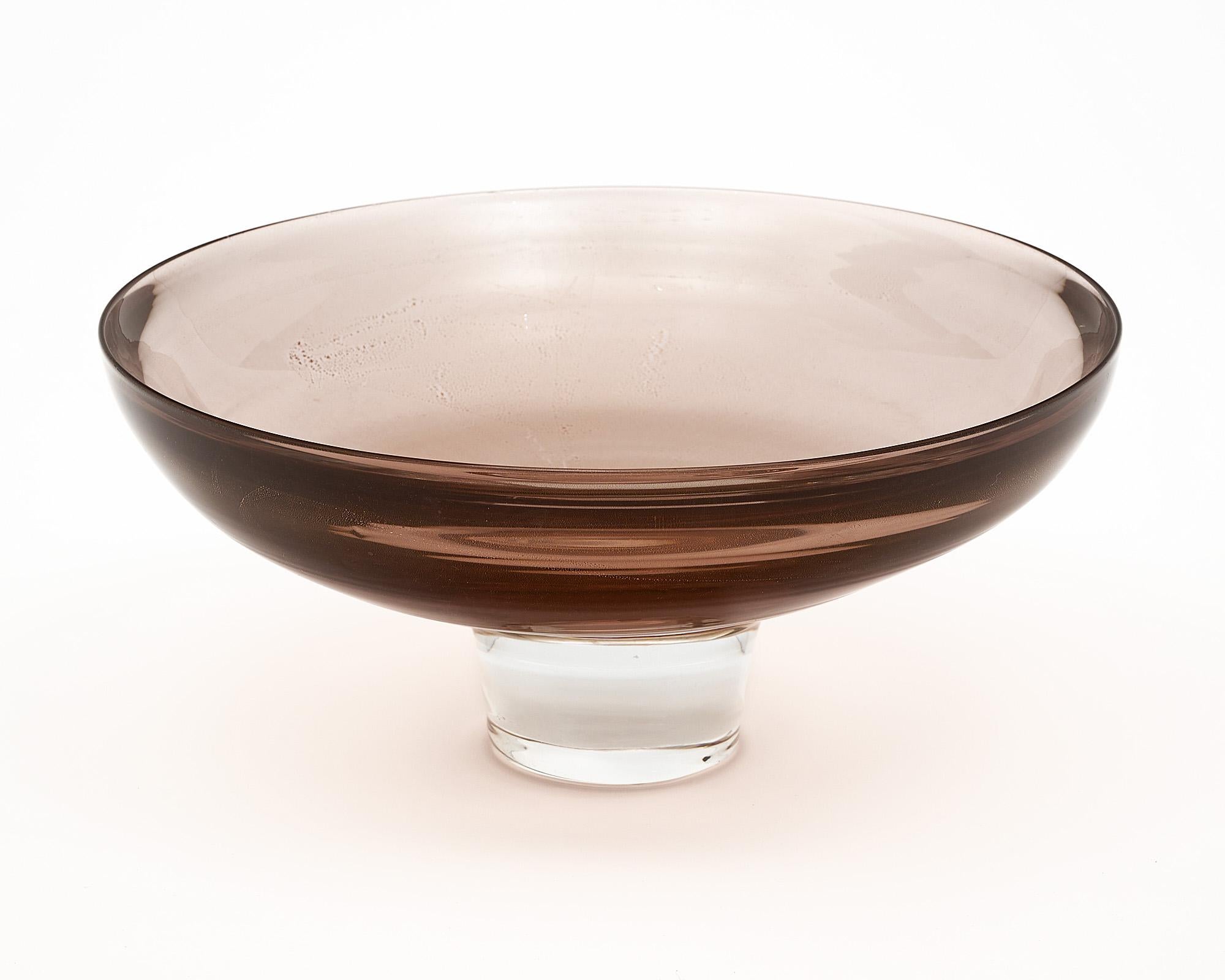 Murano Glass Amethyst Avventurina Bowl 2