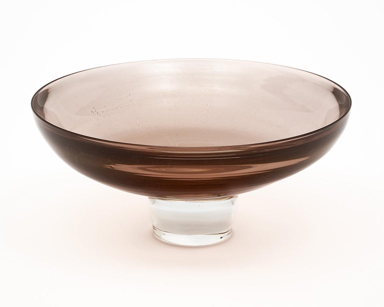 Murano Glass Amethyst Avventurina Bowl For Sale 2