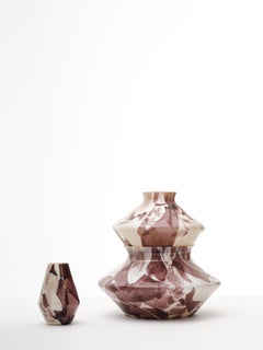 Murano Glass Amethyst Variopinto Trio of Vases by Stories of Italy