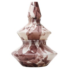 Murano Glass Amethyst Variopinto Trio of Vases by Stories of Italy