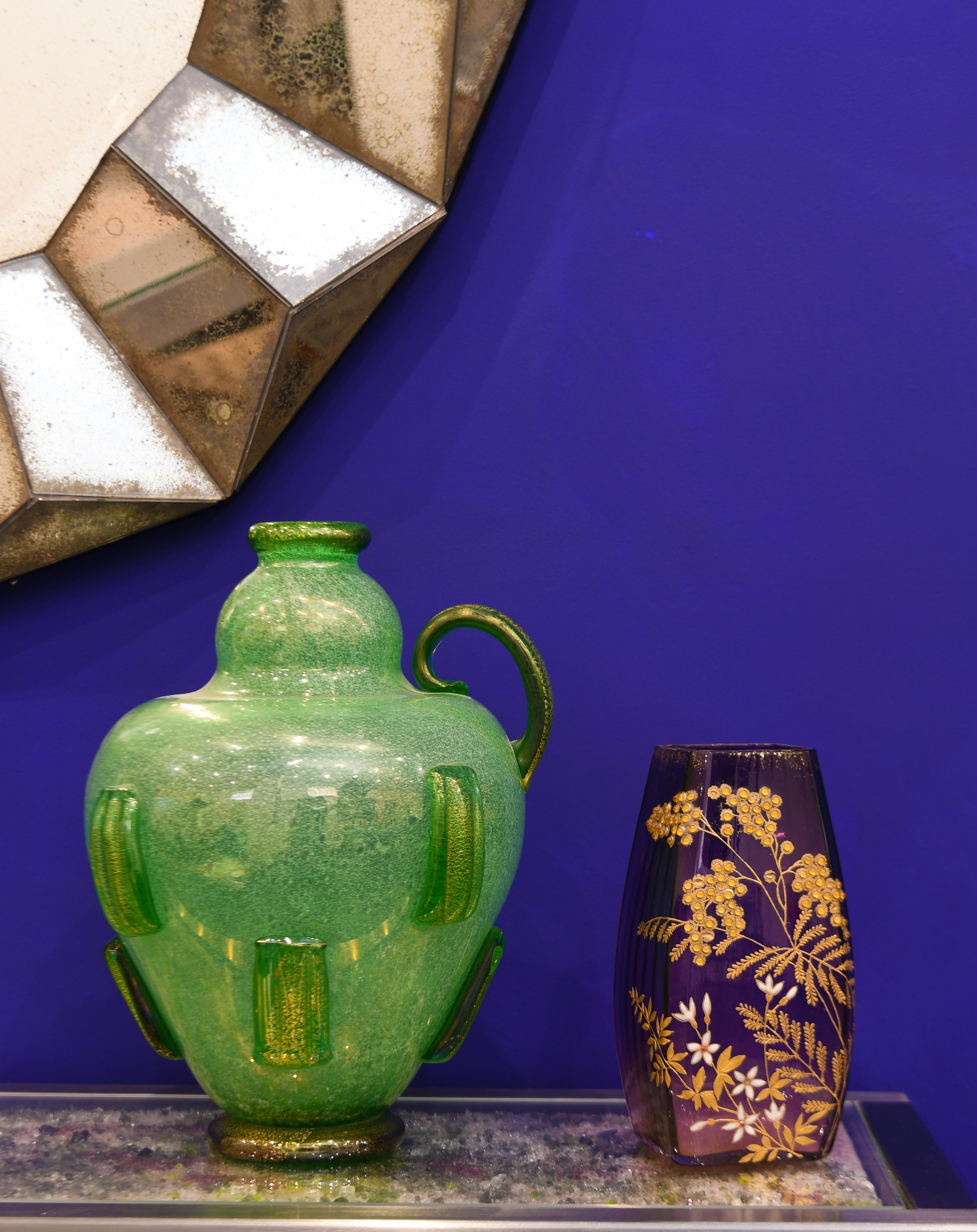 Vase Pulegoso en verre de Murano « Amphore » de Napoleone Martinuzzi pour Venini 3