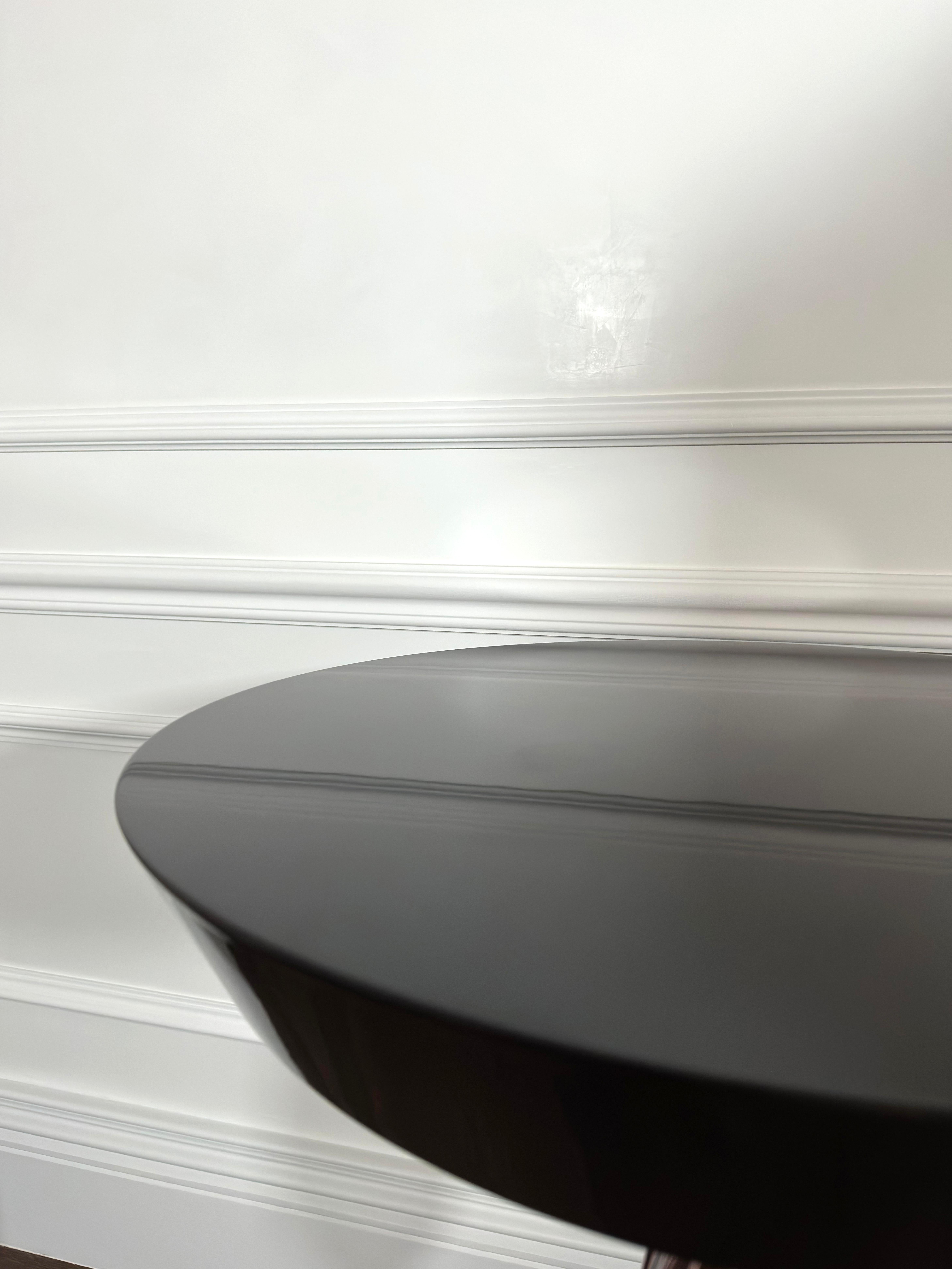 Rococo 'Palazzo' Contemporary, Handmade, Murano Glass, Black Side Table by Seguso   For Sale