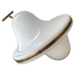 Murano Glass and Brass Bell Lamp. Italy, 1970s