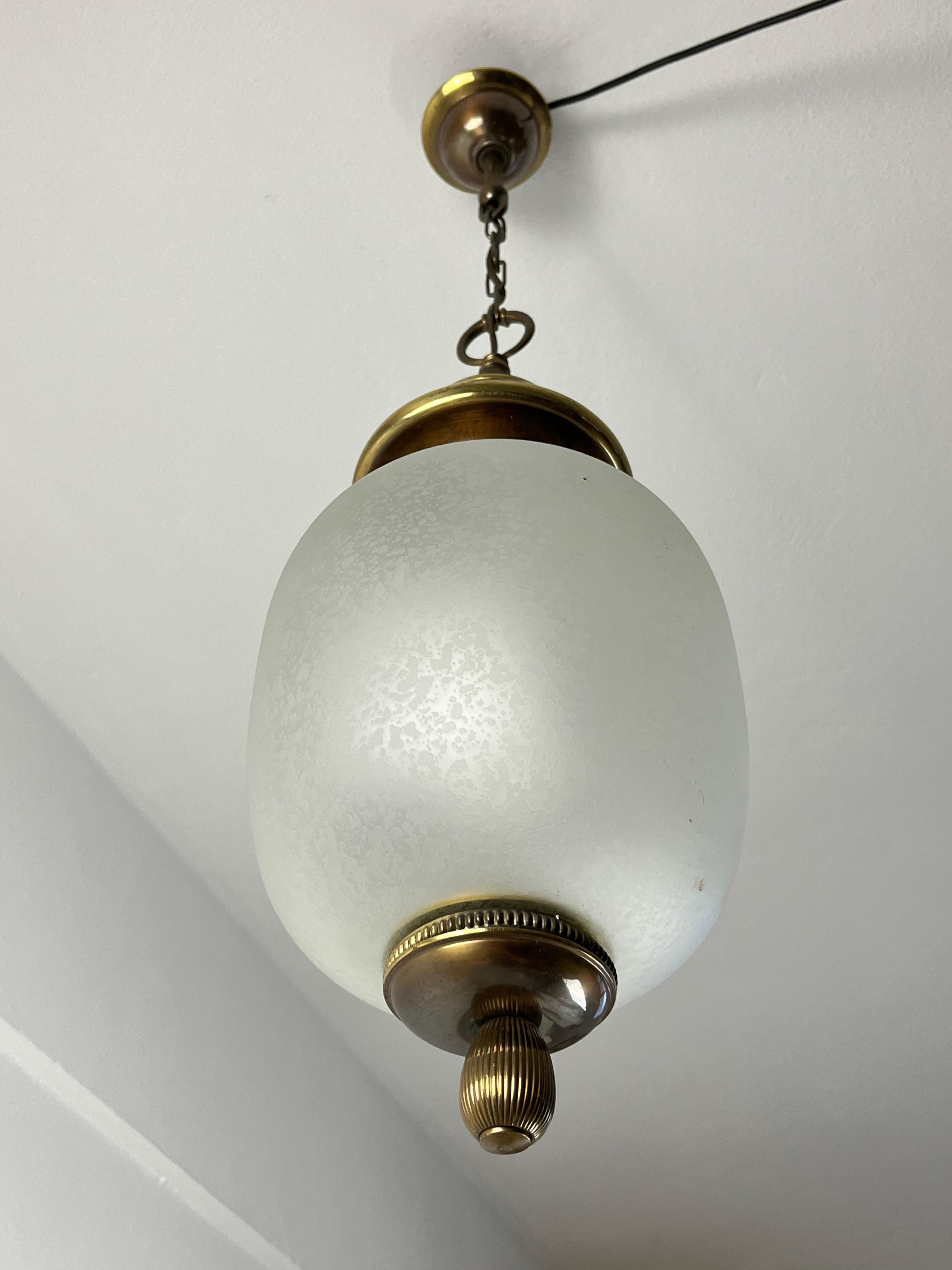 Murano Glass and Brass Chandelier attributed to Gaetano Sciolari, Italy, 1960s For Sale 2