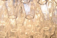 Murano Glass and Brass Chandelier by Carlo Scarpa for Venini, 1960s