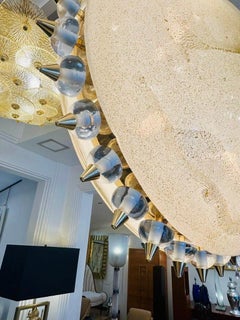 Lustre en verre de Murano et laiton