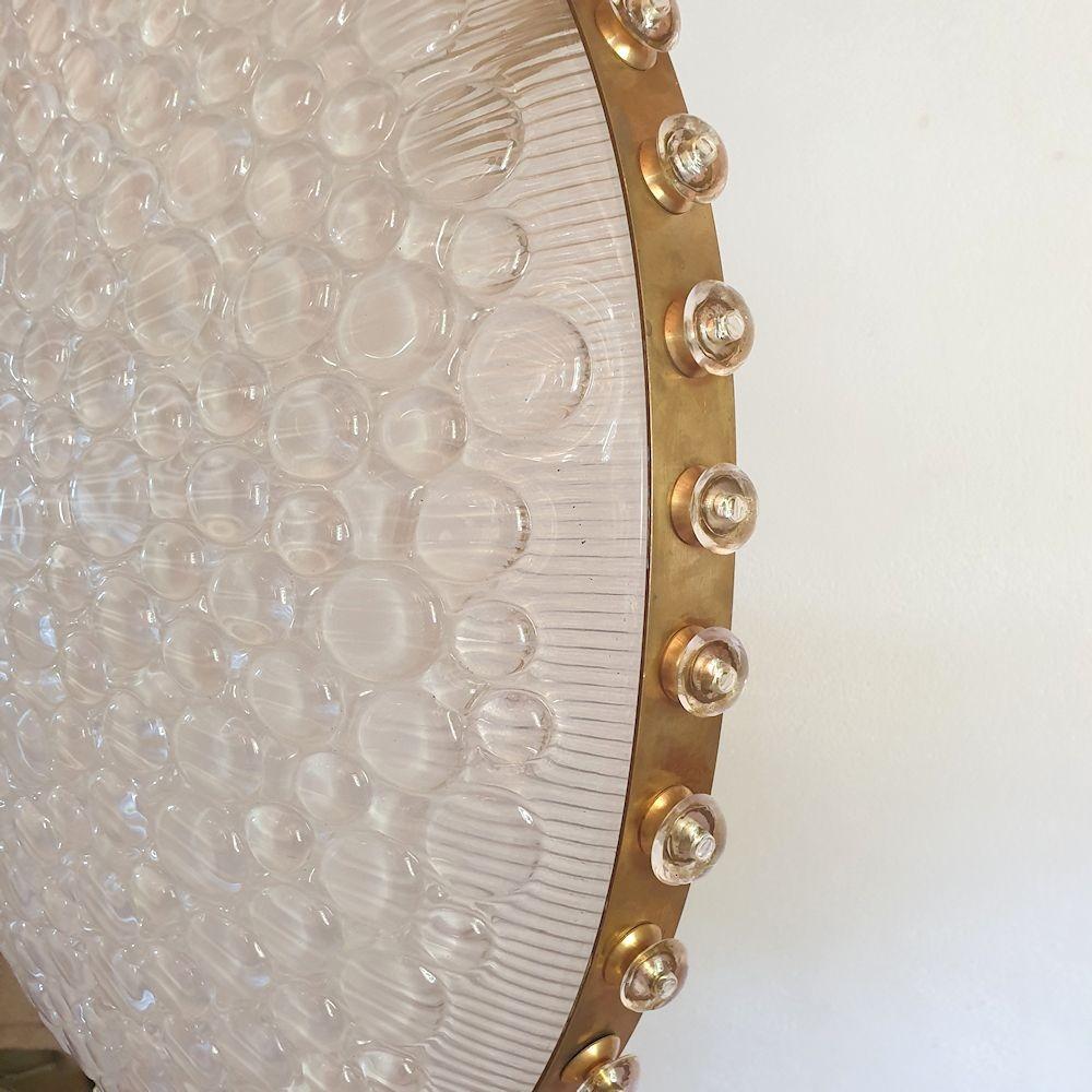 Murano Glass and Brass Chandelier, Italy For Sale 6
