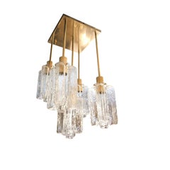 Lámpara de cristal de Murano y latón, Kalmar