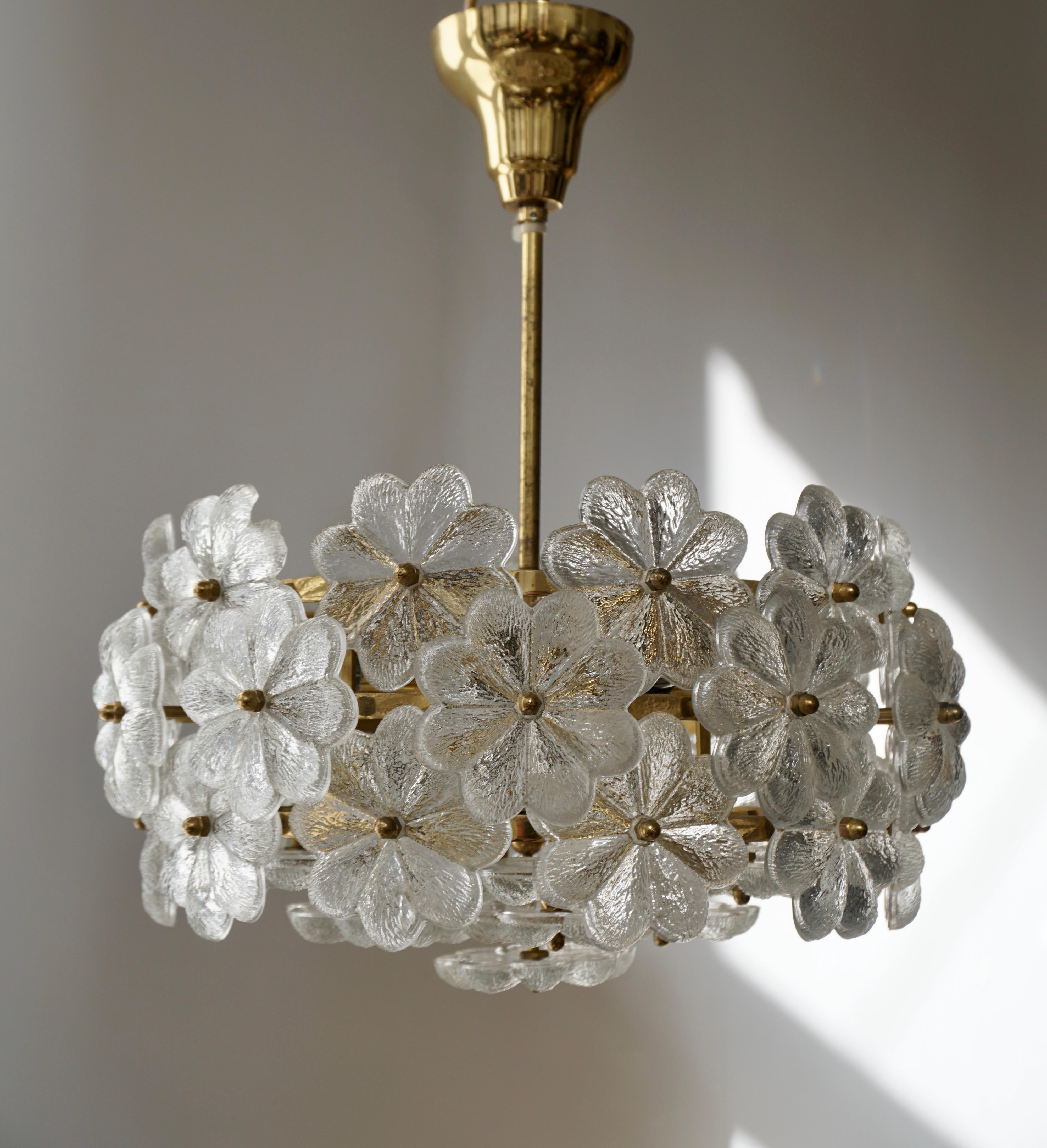 murano flower chandelier