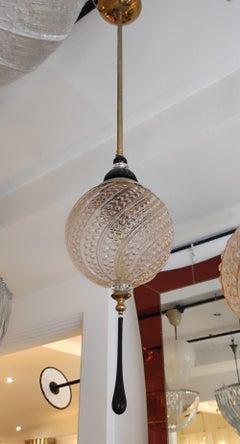 Lanterne en verre de Murano et laiton