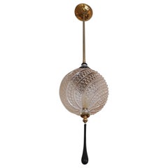 Lanterne en verre de Murano et laiton