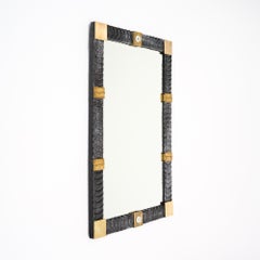 Murano Glass and Brass Mirror