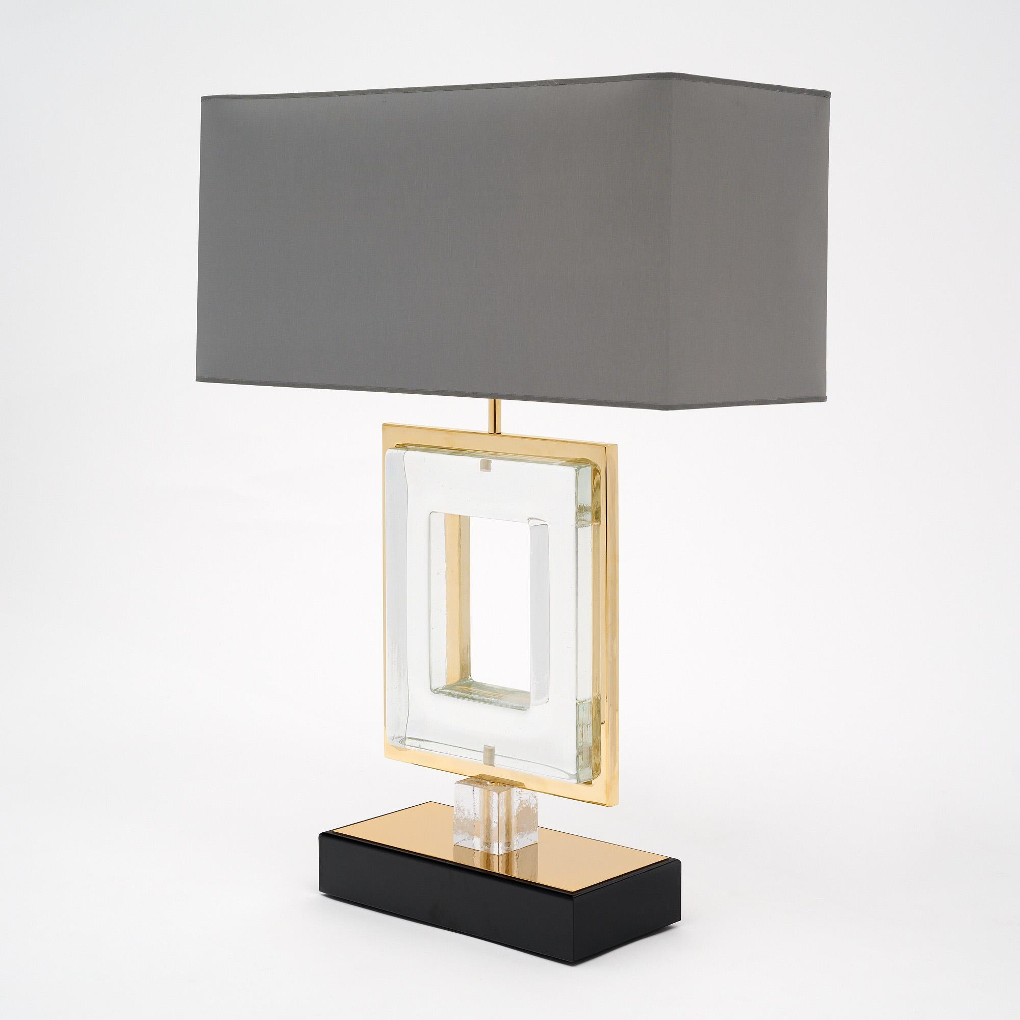 XXI secolo e contemporaneo Lampade moderniste in vetro e ottone di Murano in vendita