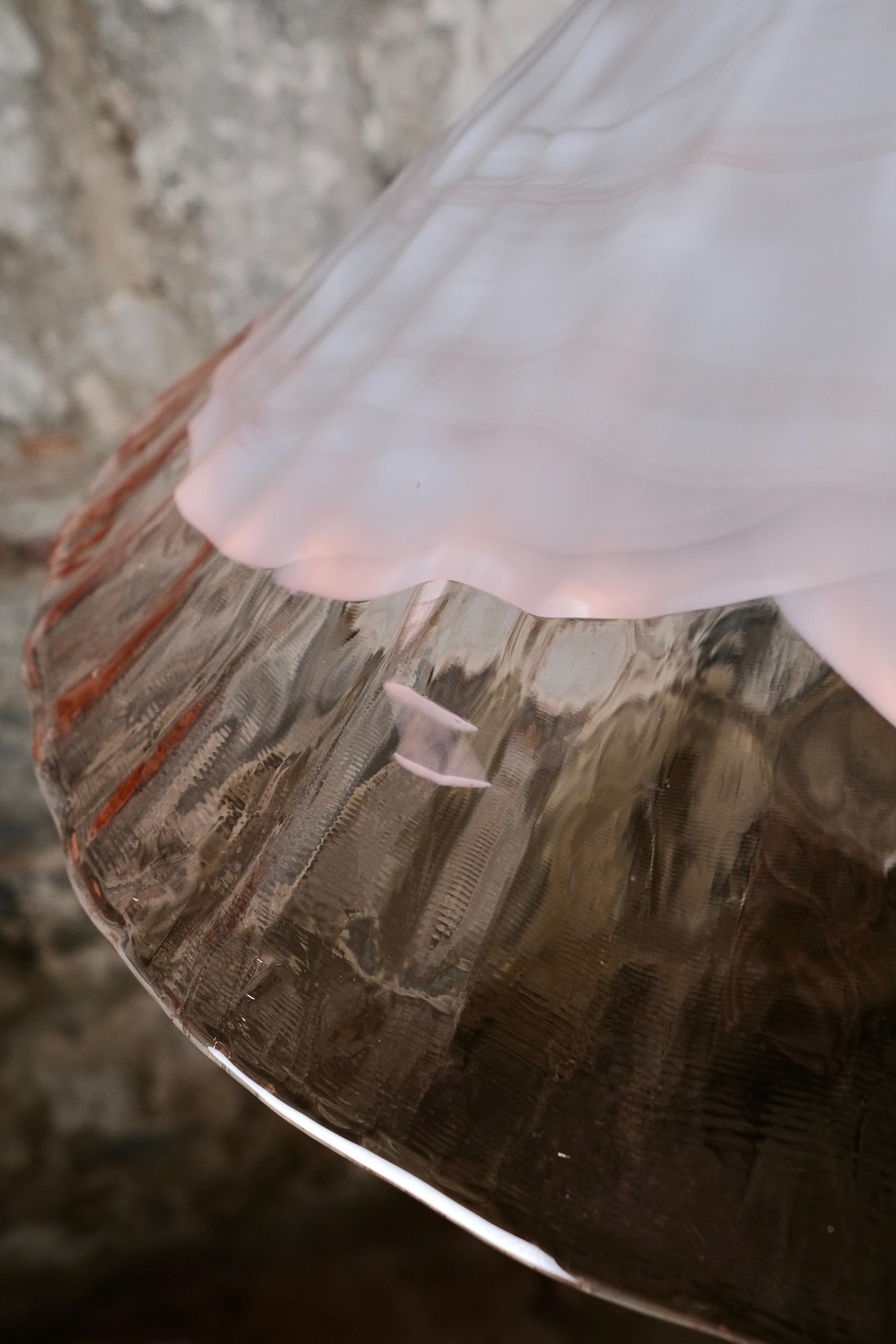 Murano glass and brass pendant light by La Murrina, Italy, 1970s For Sale 2