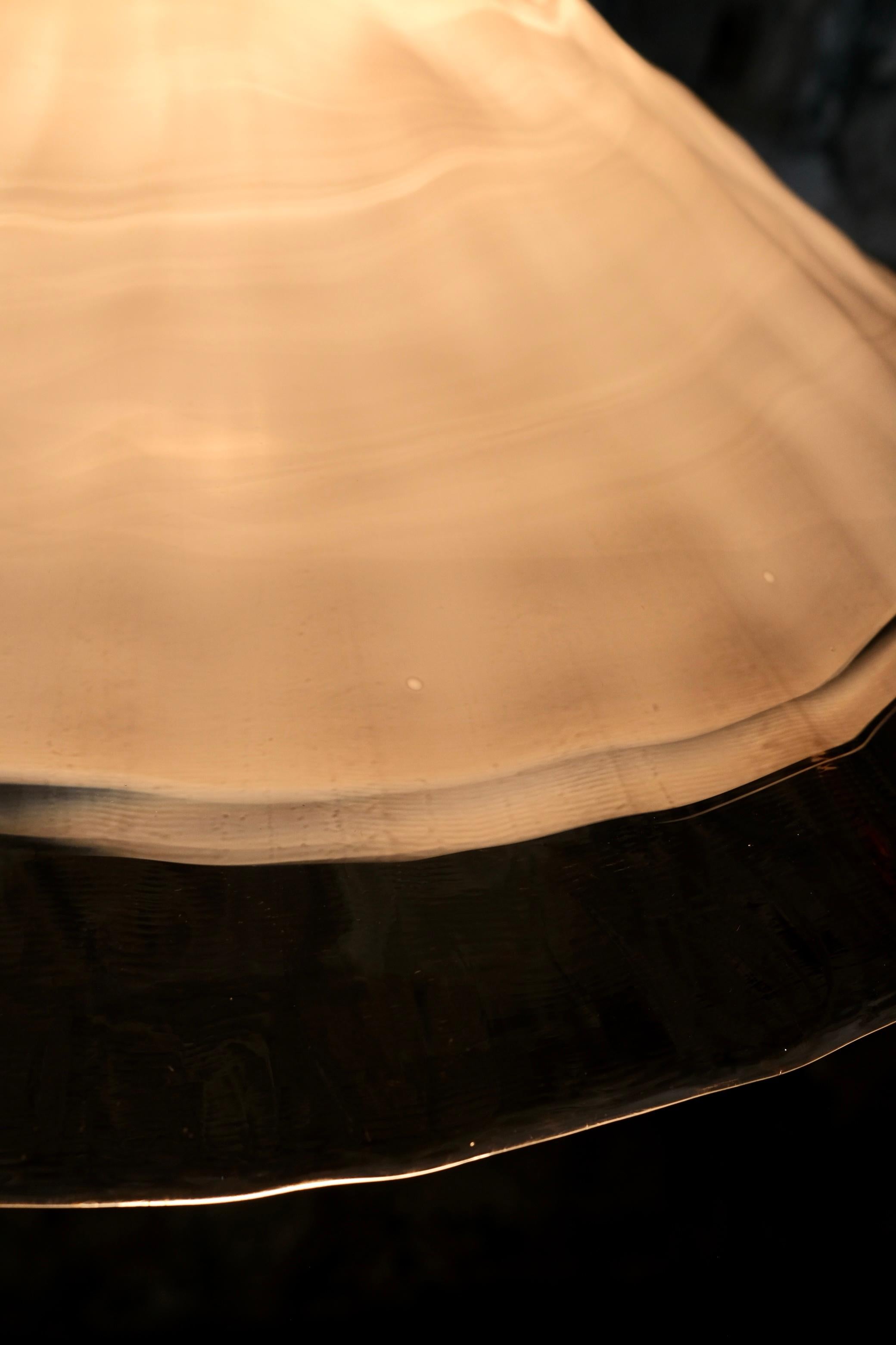 Murano glass and brass pendant light by La Murrina, Italy, 1970s For Sale 12