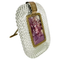 Bilderrahmen aus Muranoglas und Messing, Venini zugeschrieben, Italien, 1950er Jahre