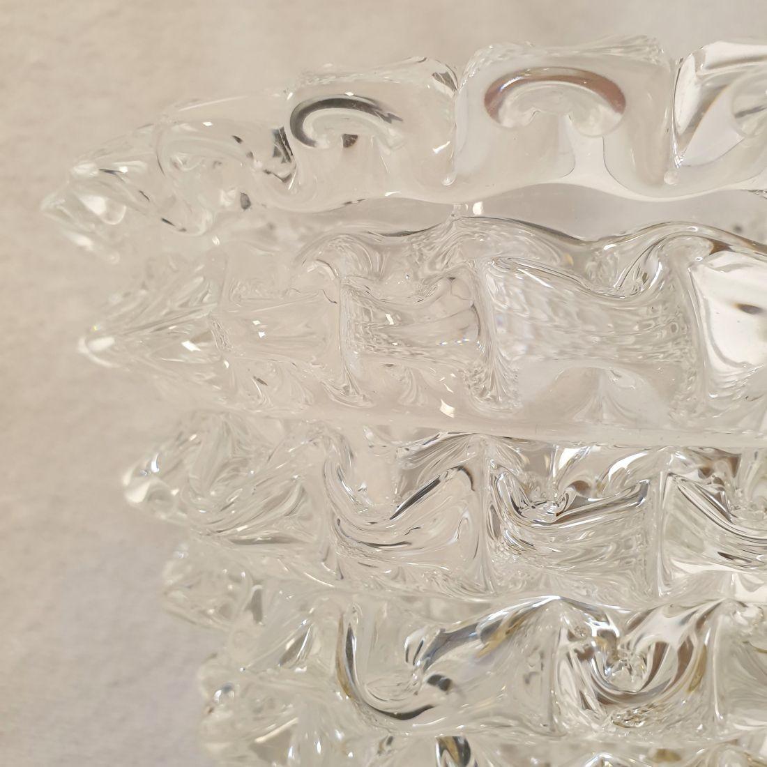 Apliques de cristal de Murano y latón - un par en venta 4
