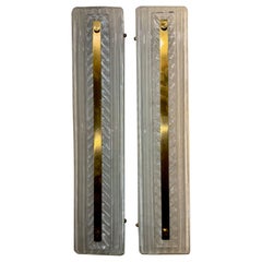 Murano Glass and Brass Sconces