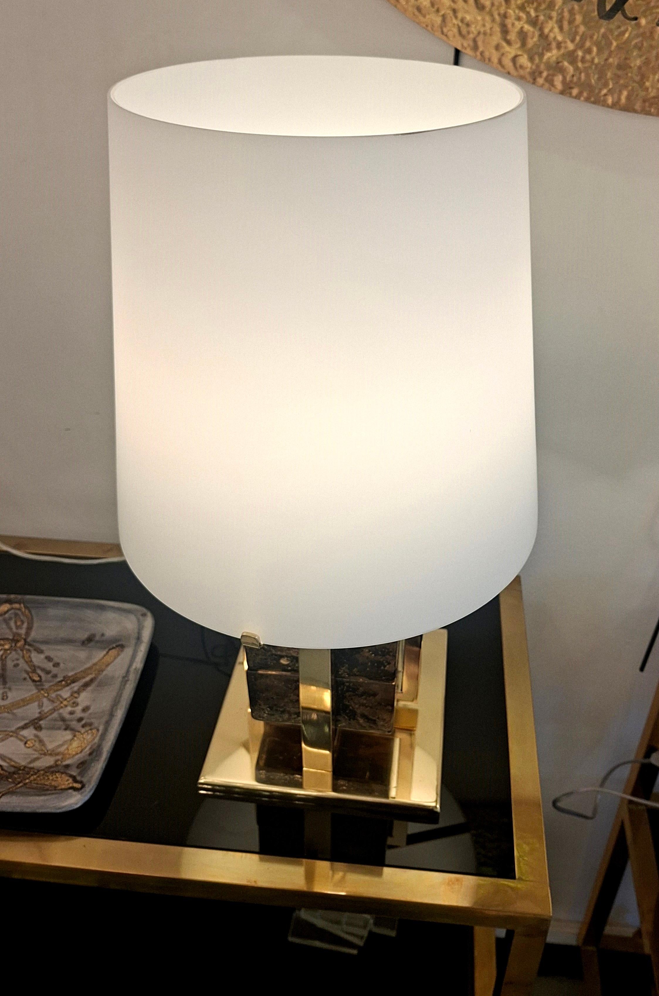 Lámpara de mesa de cristal de Murano y latón Siglo XXI y contemporáneo en venta