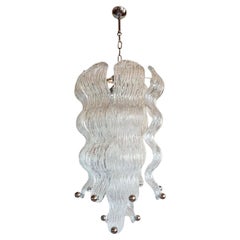 Lustre de Murano et chrome - Italie
