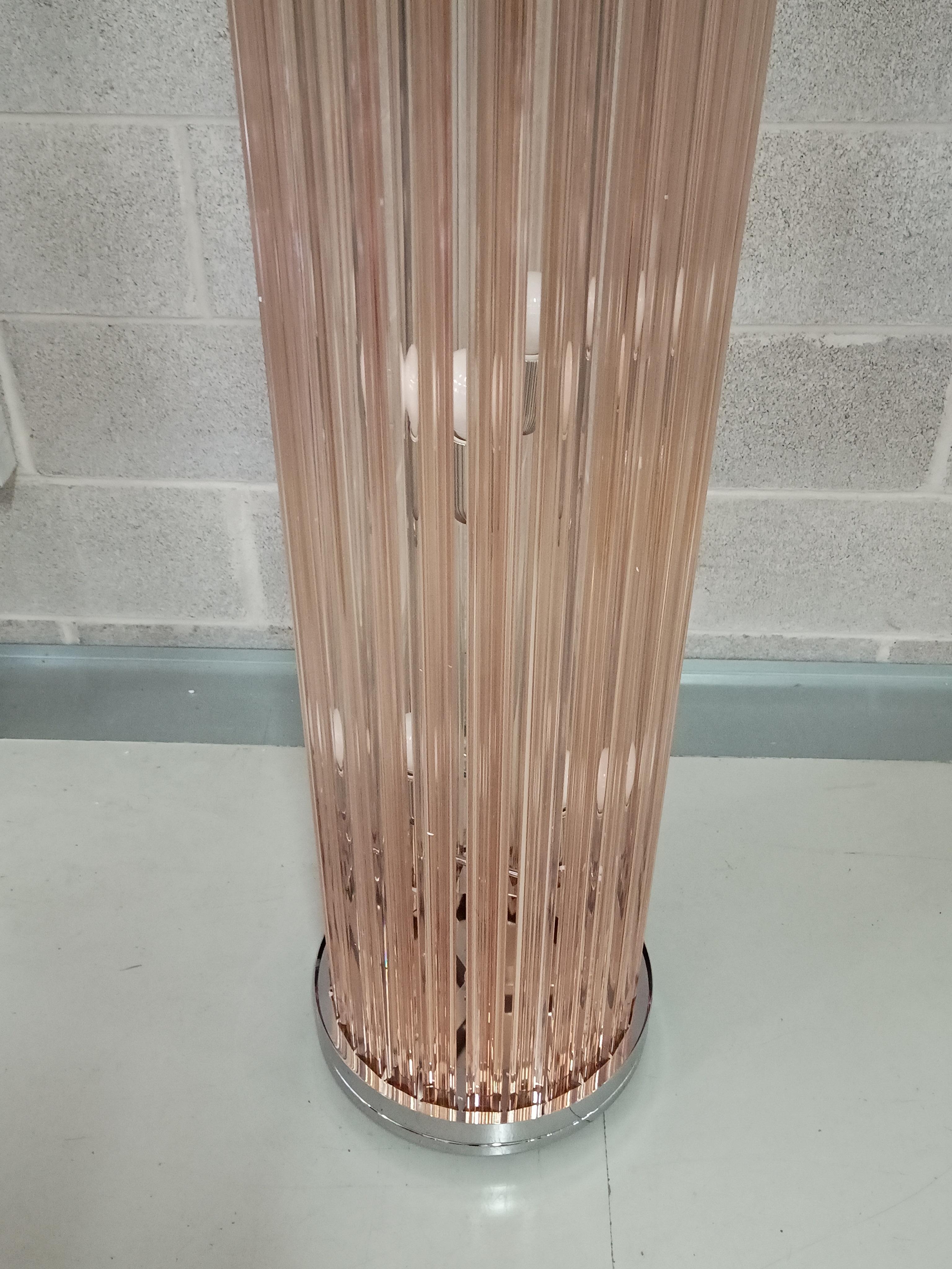 XXI secolo e contemporaneo Lampada da terra in vetro di Murano e cromo, 2000 in vendita