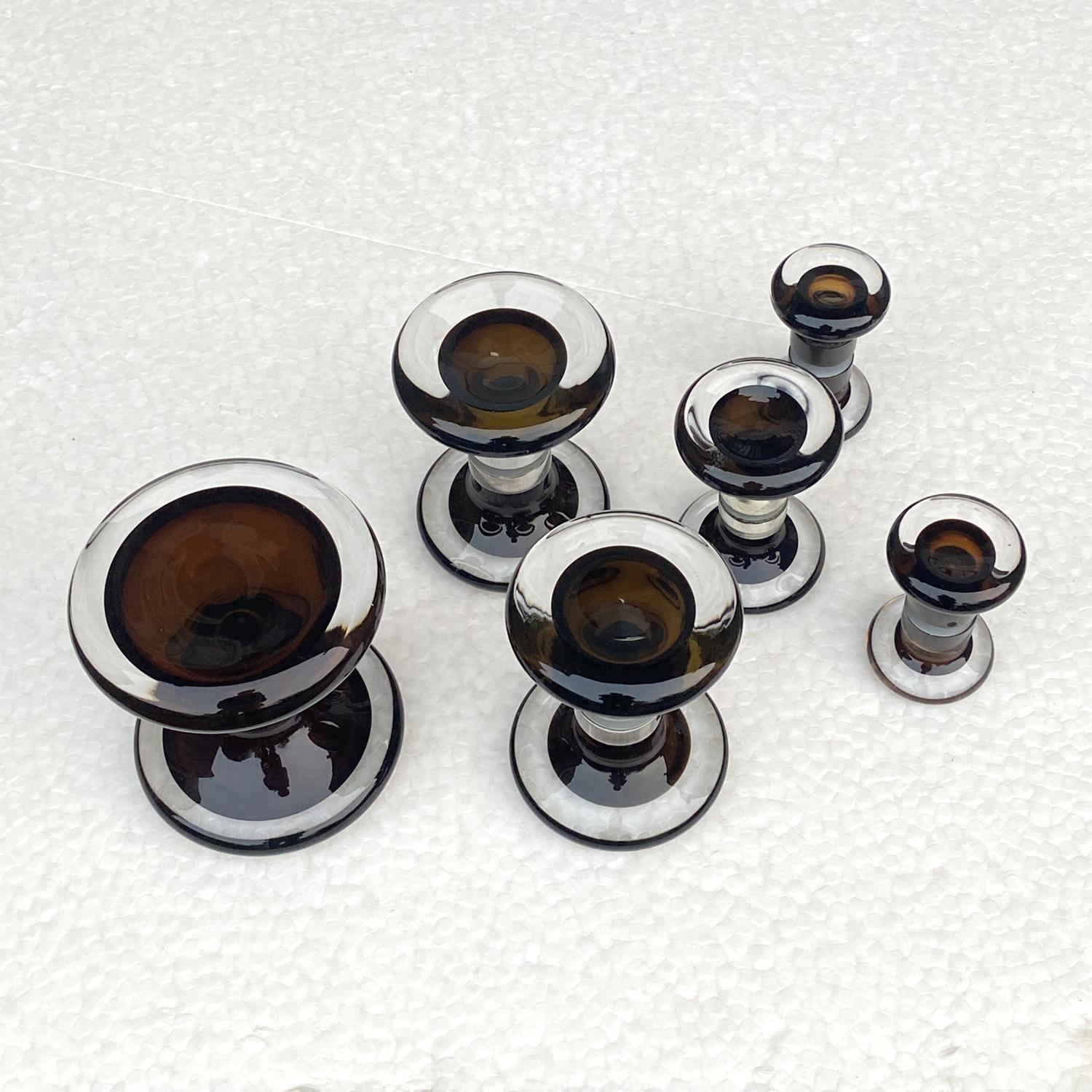 Petites poignées de porte doubles verre de Murano et chrome Excellent état - En vente à London, GB
